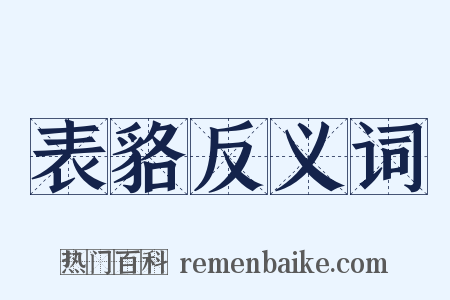 表貉反义词是什么意思的图片